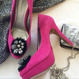 BCBG Pink Suede heels